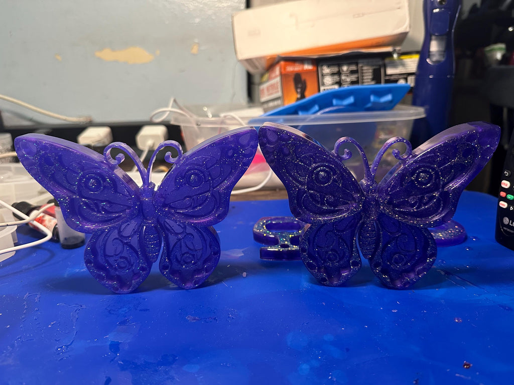 Resin Butterfly Wall Hanging | Boho Insect Shelf Decor
