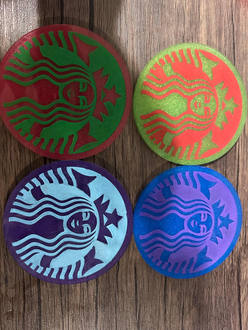 Handmade Starbucks-Inspired Resin Coasters – Coffee Lover Gift